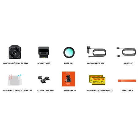 Kamera samochodowa Vantrue E1 Pro – Full HD, przód i tył, tryb parkingowy